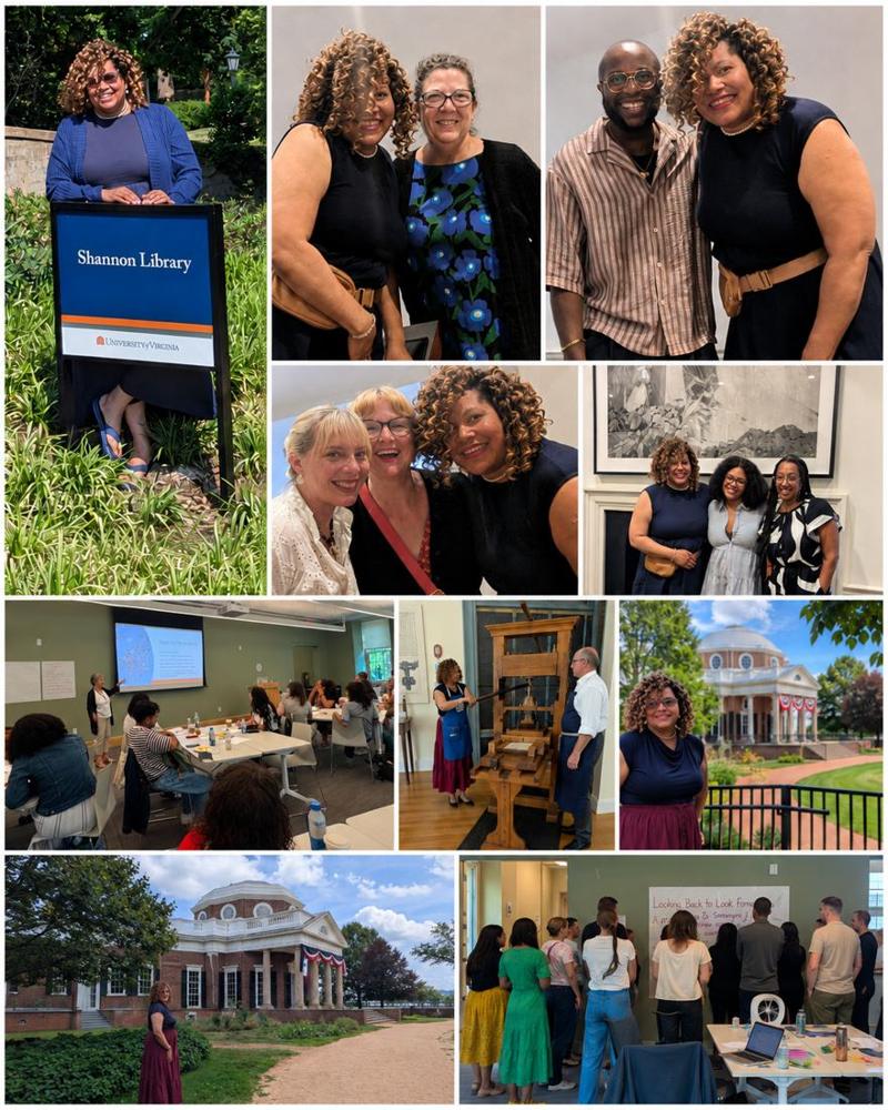 Collage of photos from the 2026 Archives Leadership Institute at the University of Virginia