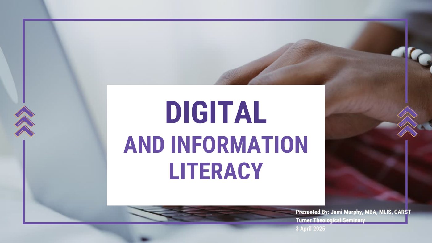 Title slide: Digital and Information Literacy